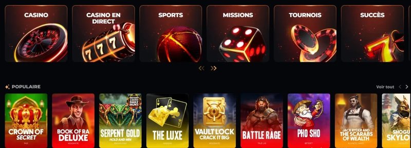 Explorez instant casino login